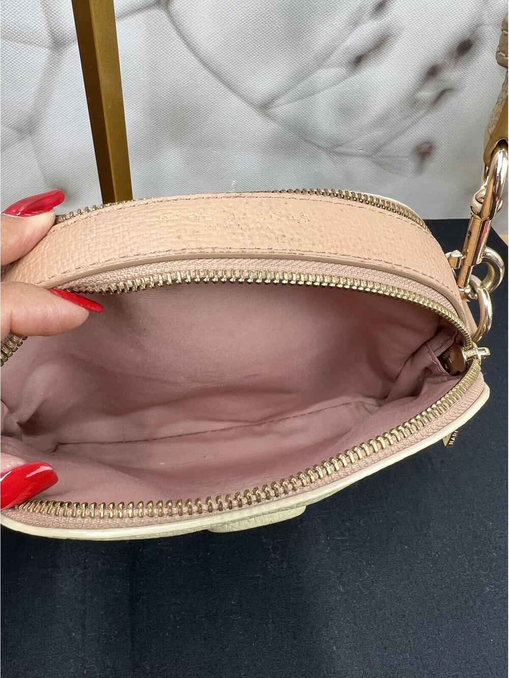 Marc Jacobs Cream and Tan-pink Pebbled Leather crossbody bag - Picture 7 of 9